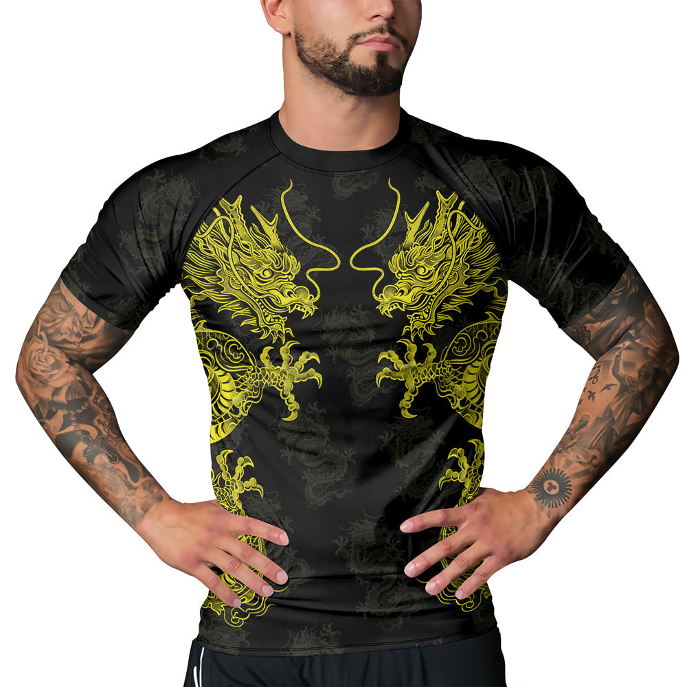 Rashninja Dragon Twilight Guardian Men's Short Sleeve Rash Guard