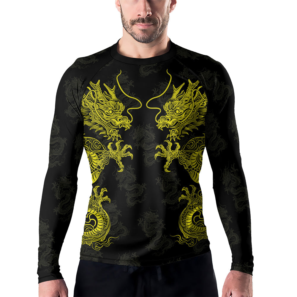 Rashninja Dragon Twilight Guardian Men's Long Sleeve Rash Guard