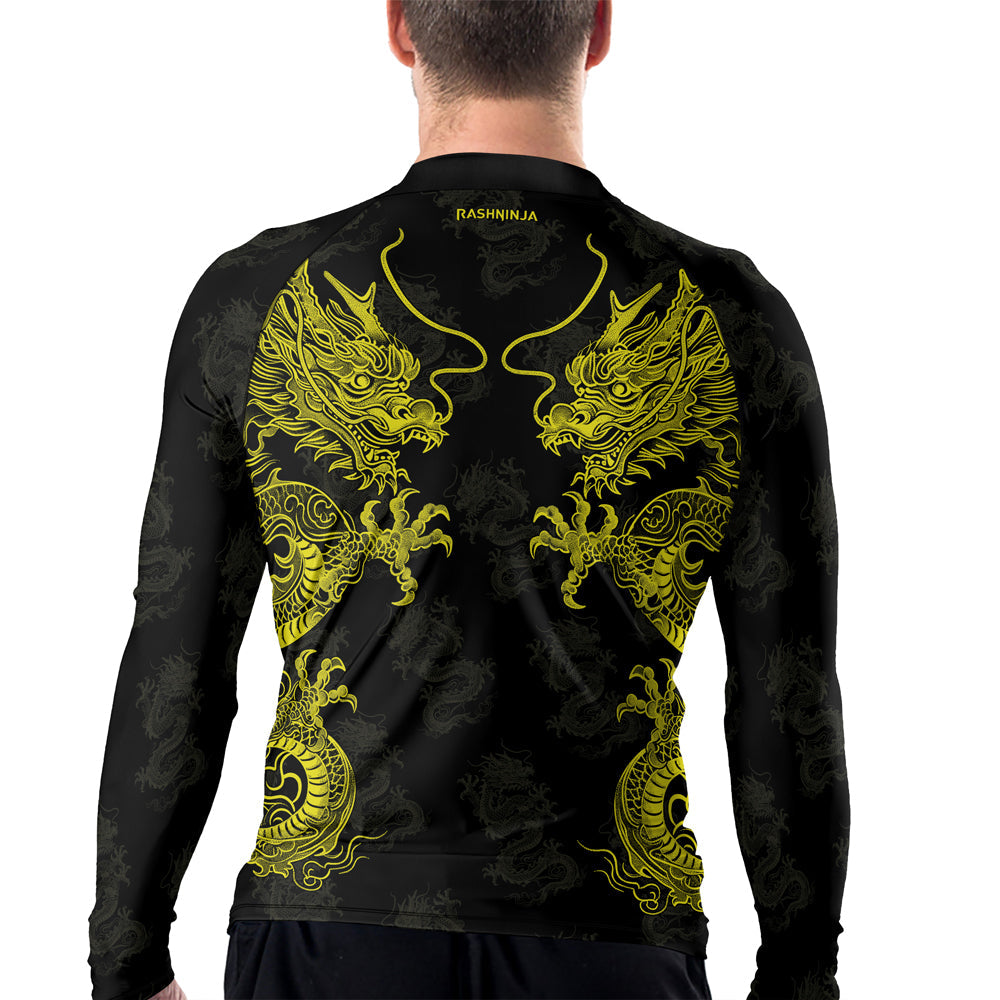 Rashninja Dragon Twilight Guardian Men's Long Sleeve Rash Guard