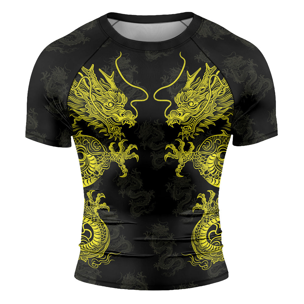 Rashninja Dragon Twilight Guardian Men's Short Sleeve Rash Guard