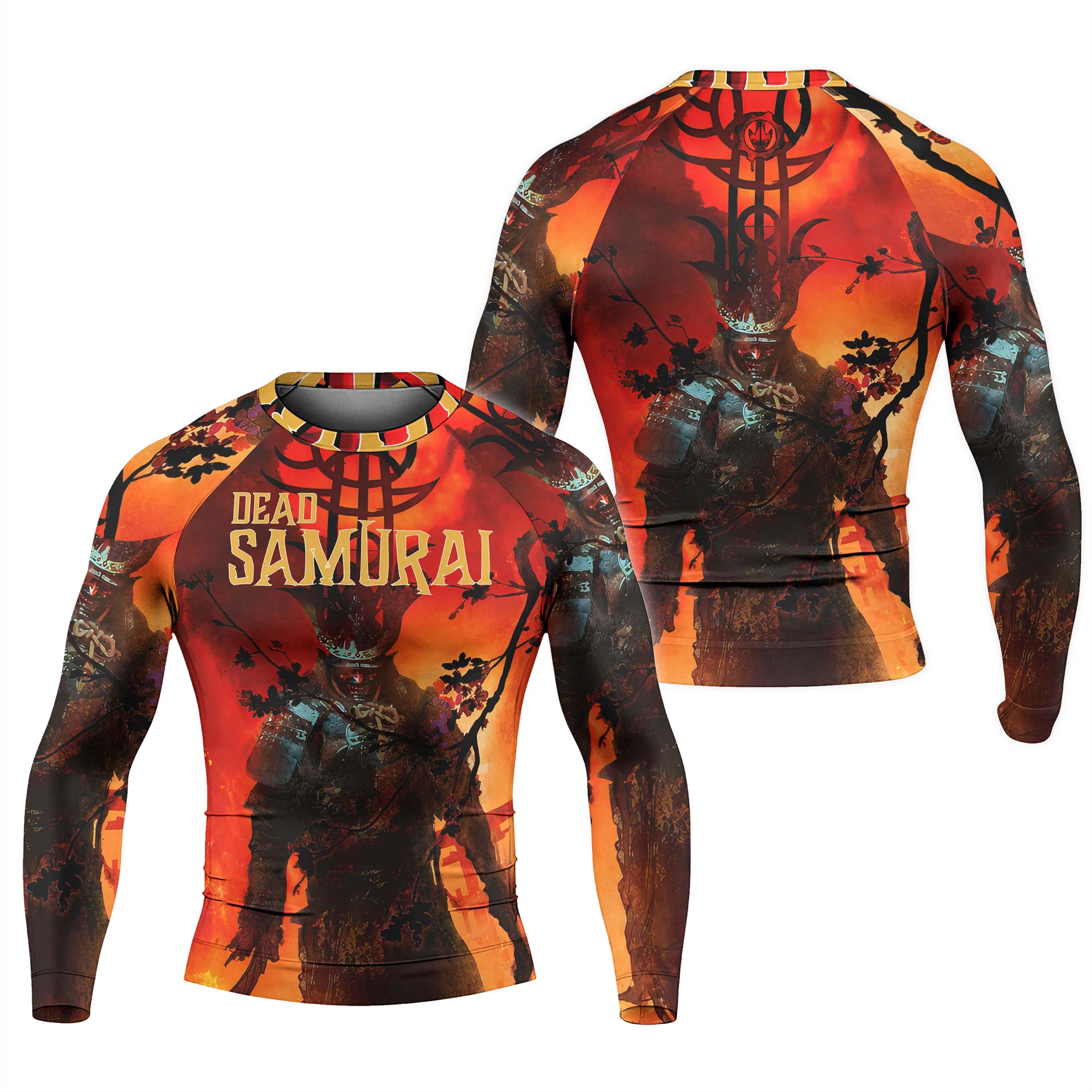 Dead Samurai Warrior Men's Long Sleeve Rash Guard