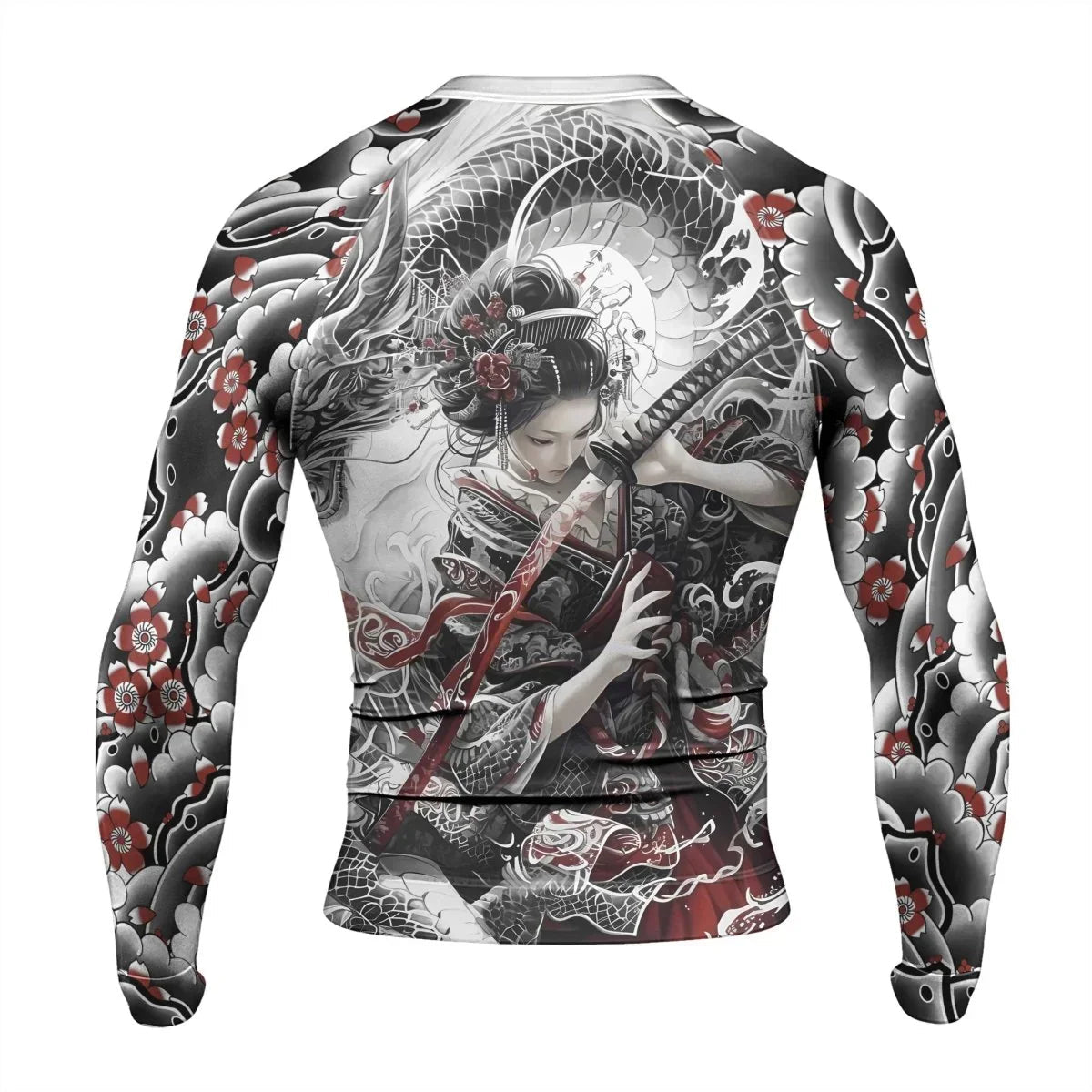 Dragon Geisha Men's Long Sleeve Rash Guard
