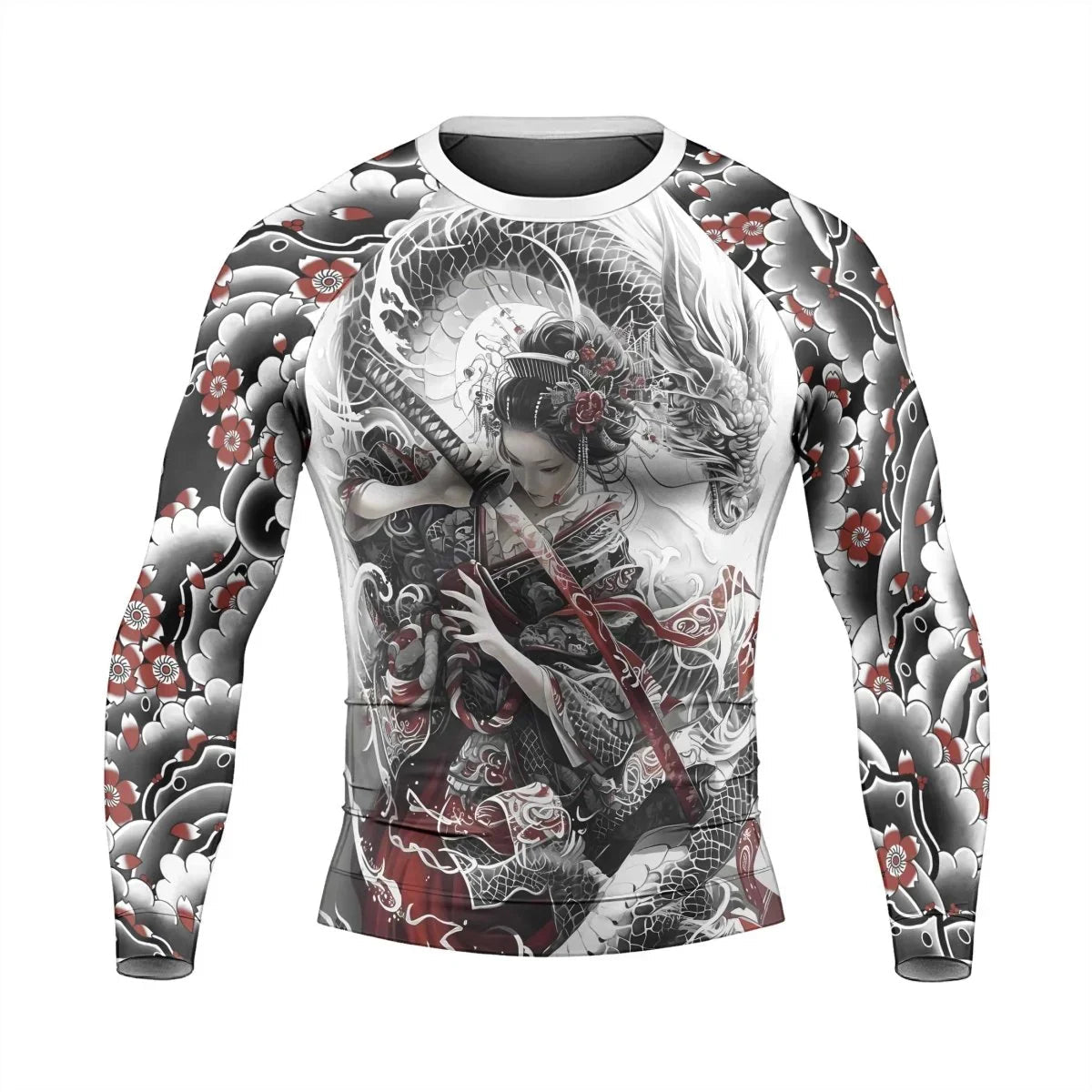 Dragon Geisha Men's Long Sleeve Rash Guard