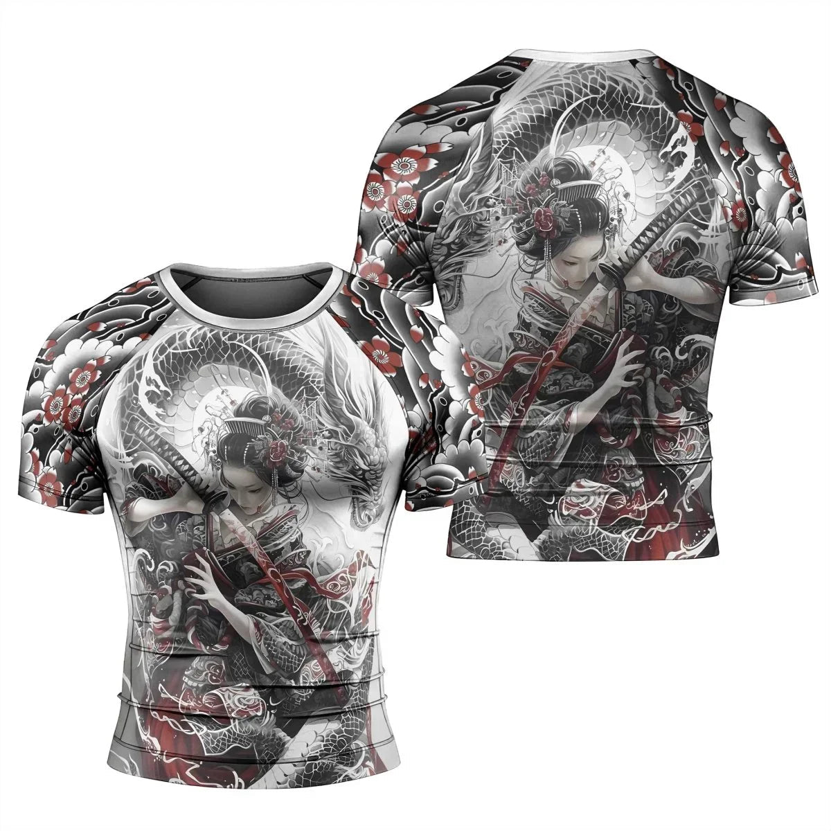 Dragon Geisha Men's Short Sleeve Rash Guard
