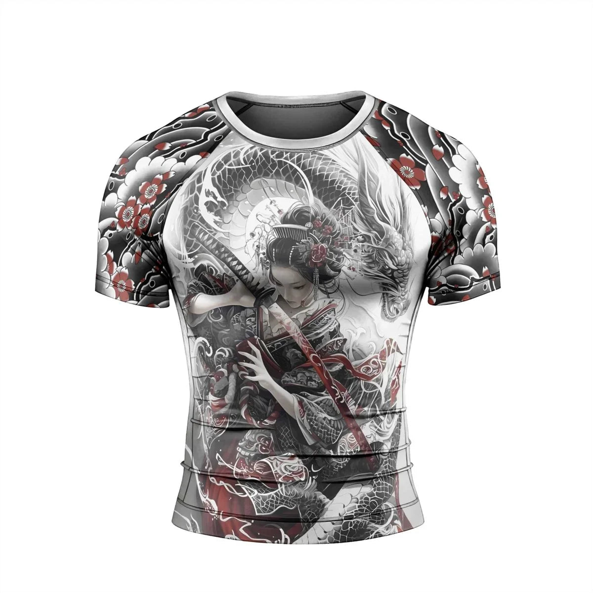 Dragon Geisha Men's Short Sleeve Rash Guard