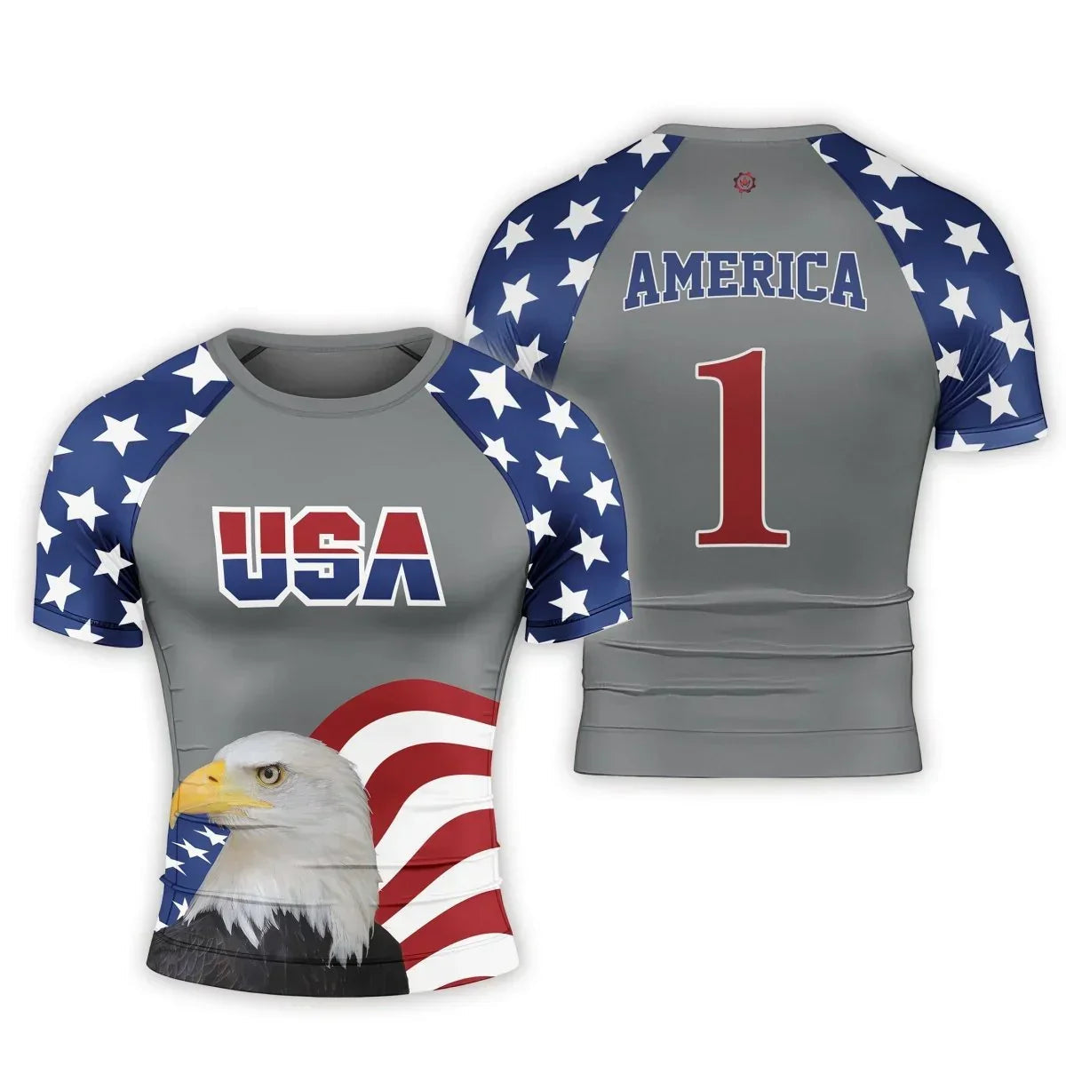 Eagle Symbol Of America Men's Short Sleeve Rash Guard