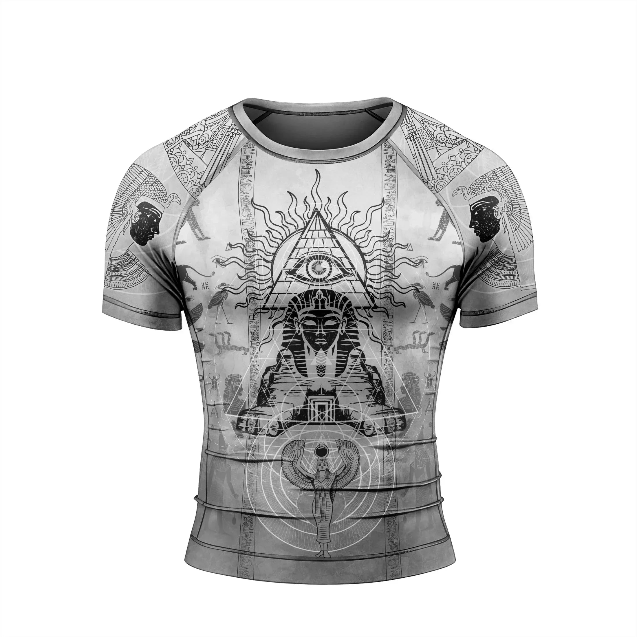 Egypt Mythology Sphinx Men's Short Sleeve Rash Guard