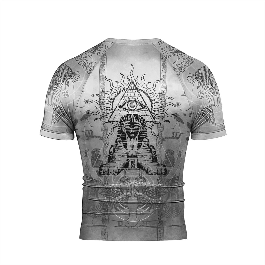 Egypt Mythology Sphinx Men's Short Sleeve Rash Guard