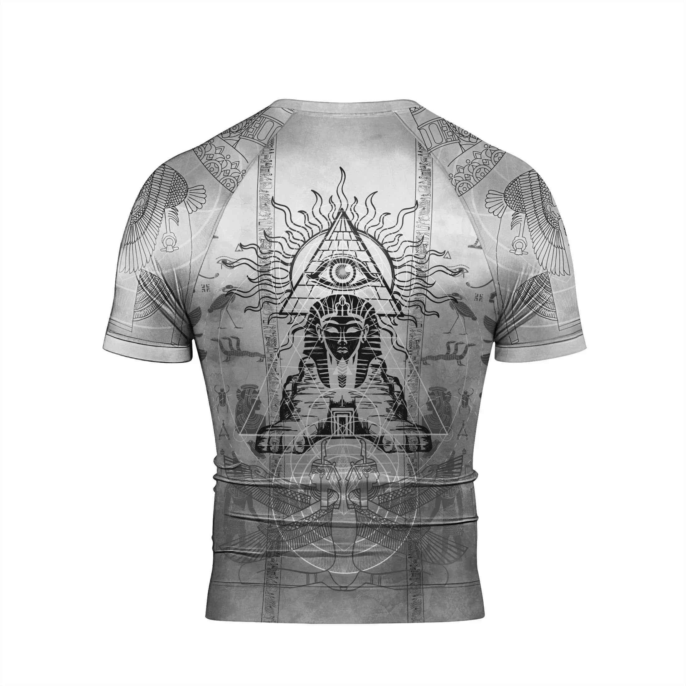 Egypt Mythology Sphinx Men's Short Sleeve Rash Guard