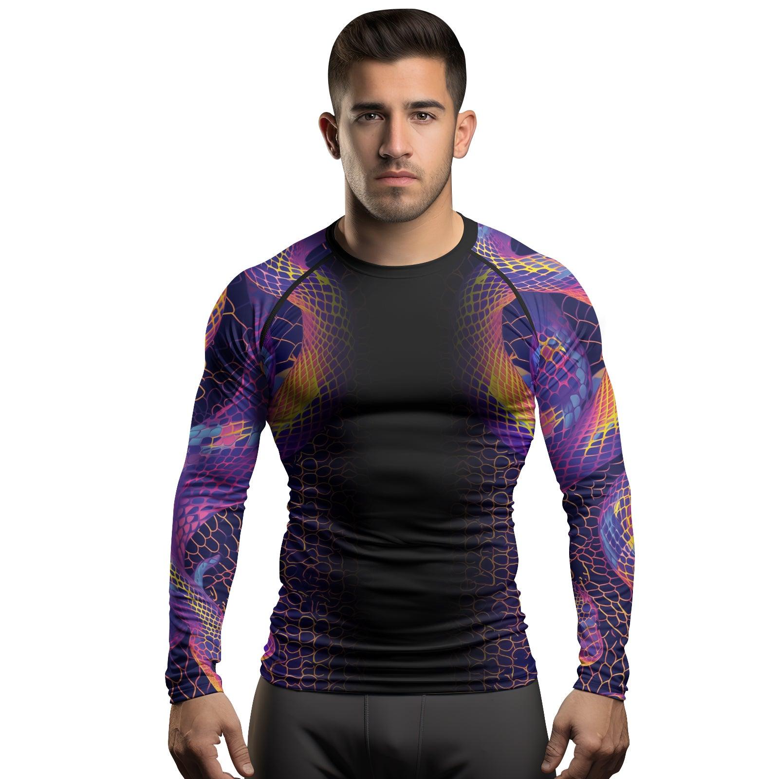 Rashninja Neon Snake Men's Long Sleeve Rash Guard