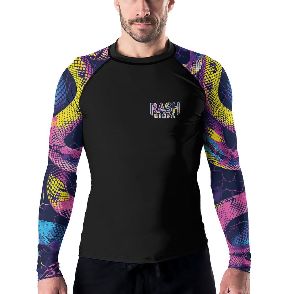 Rashninja Neon Snake Men's Long Sleeve Rash Guard