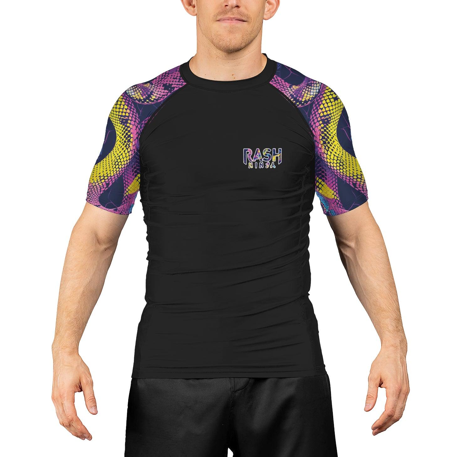 Rashninja Neon Snake Men's Short Sleeve Rash Guard