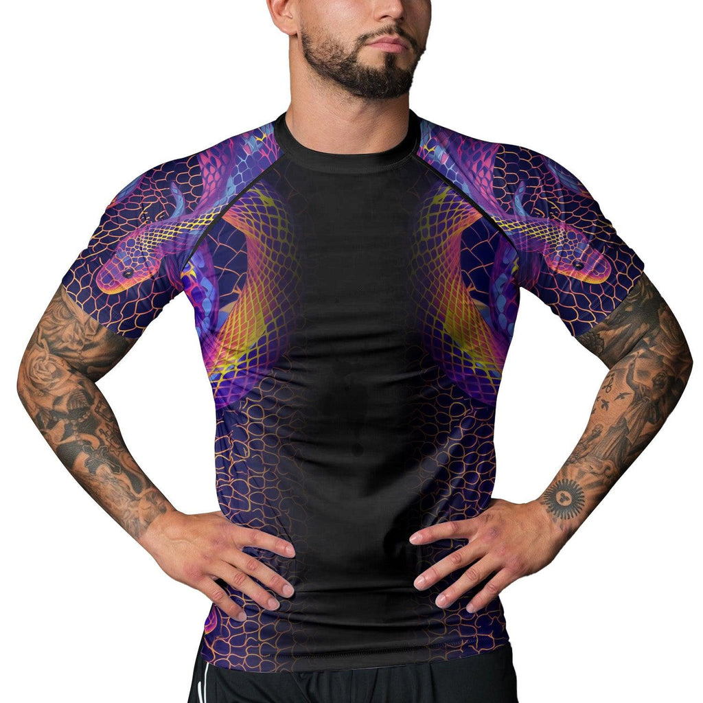 Rashninja Neon Snake Men's Short Sleeve Rash Guard