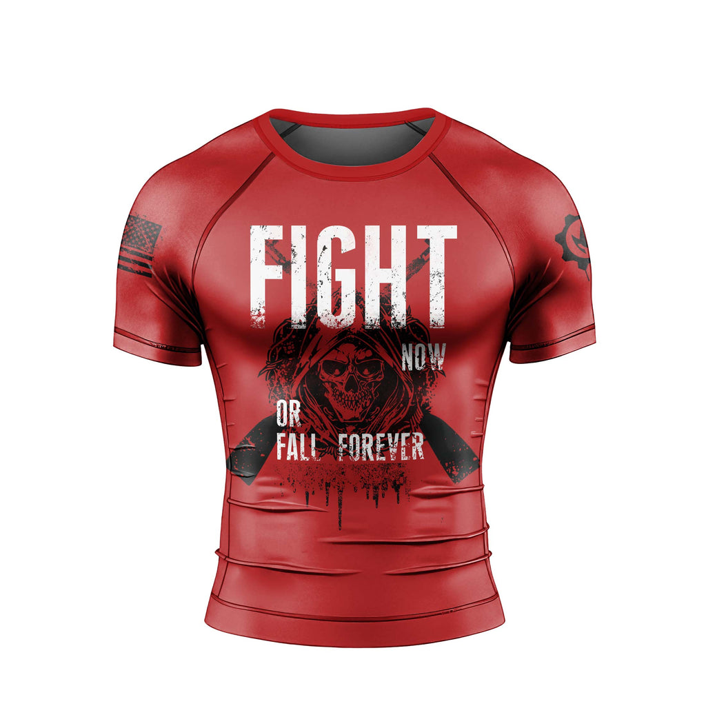 Fight or Fall Men's Short Sleeve Rash Guard