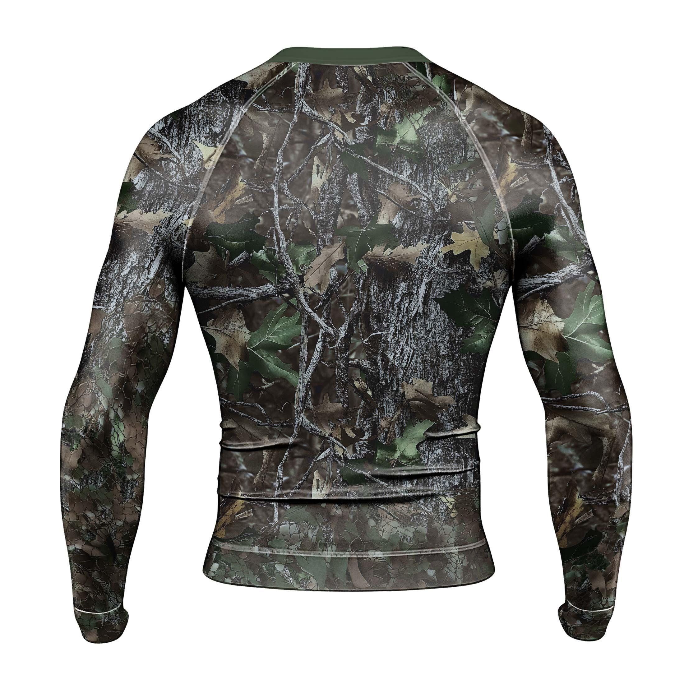 Forest Camouflage Jiu Jitsu Men's Long Sleeve Rash Guard