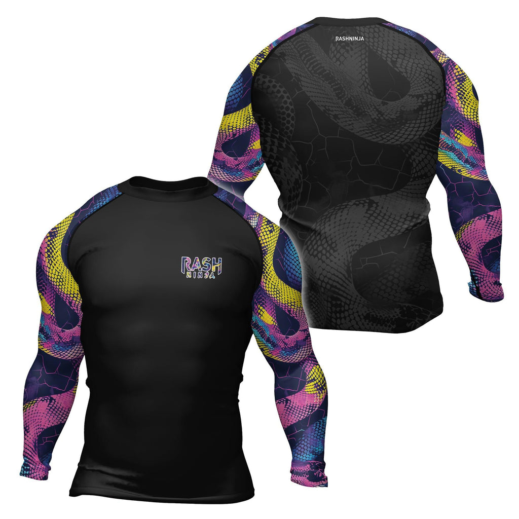 Rashninja Neon Snake Men's Long Sleeve Rash Guard