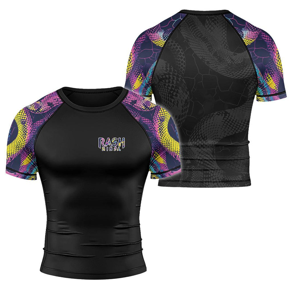 Rashninja Neon Snake Men's Short Sleeve Rash Guard