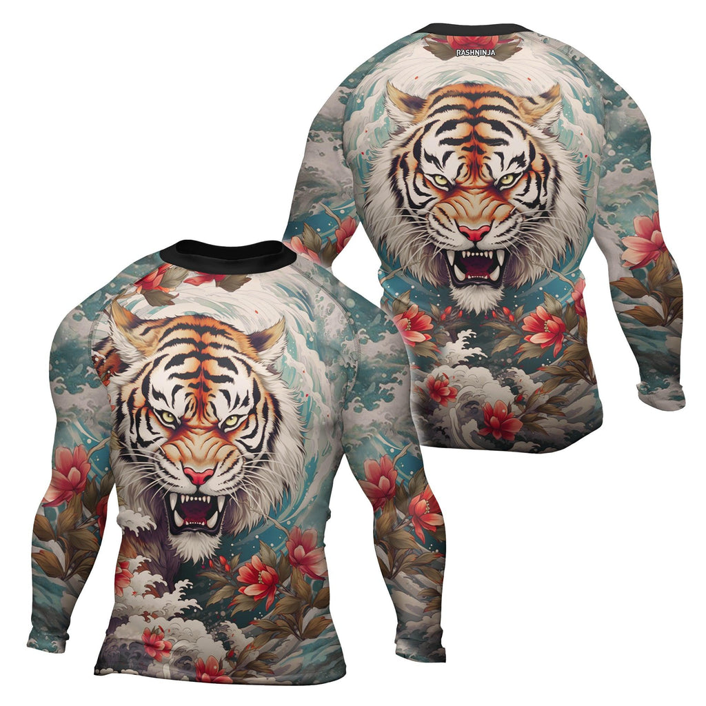 Rashninja Wild Freedom Tiger Men's Long Sleeve Rash Guard