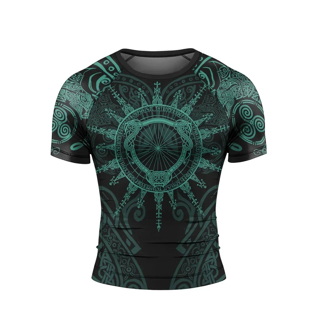 Viking Rune Celtic Men's Short Sleeve Rash Guard