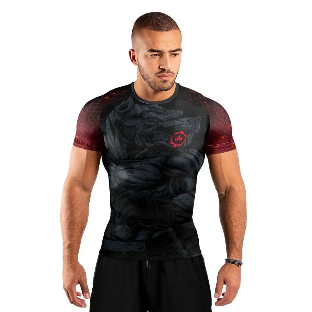 Pitbull Men's Short Sleeve Rash Guard