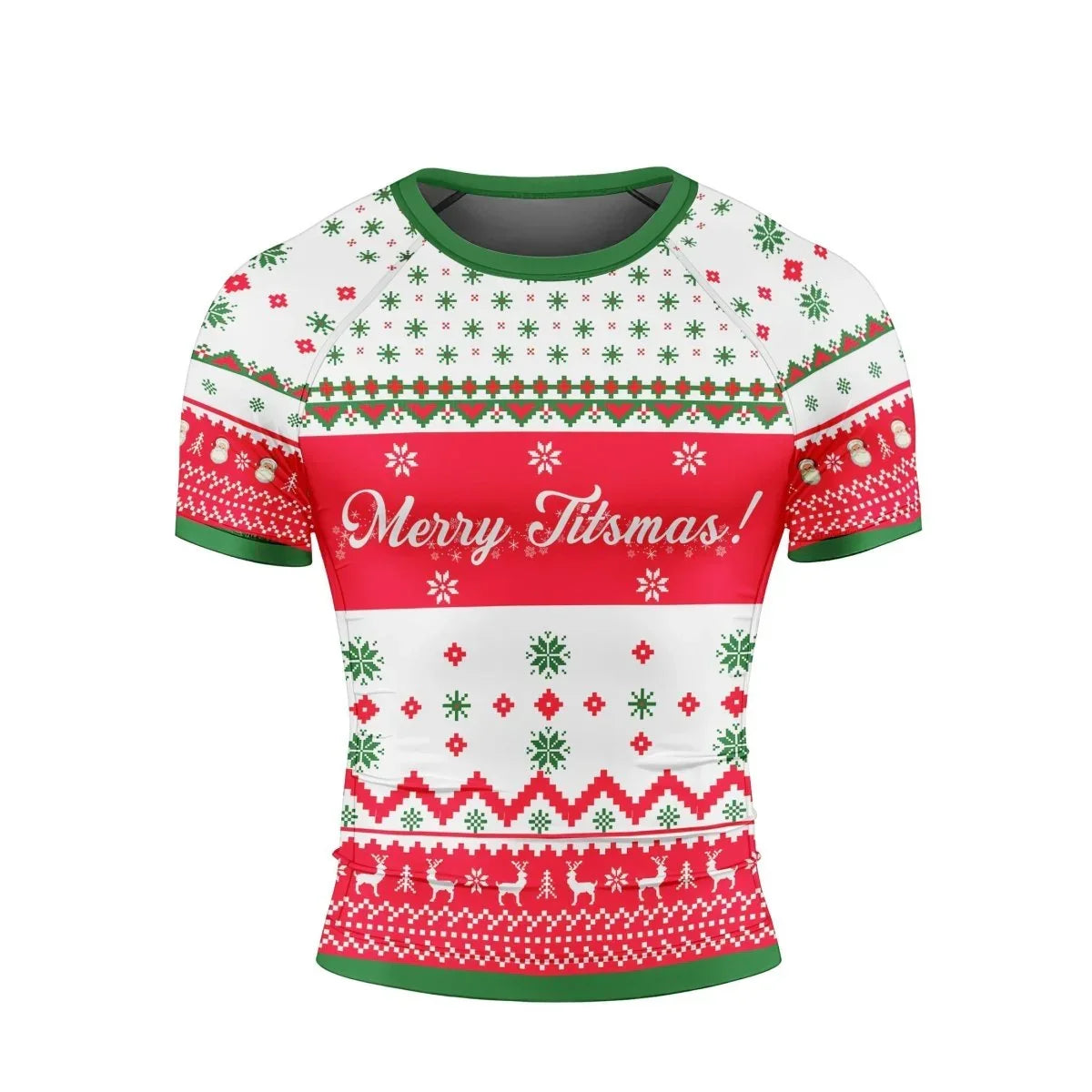 Merry Jitsmas Short Sleeve Rash Guard