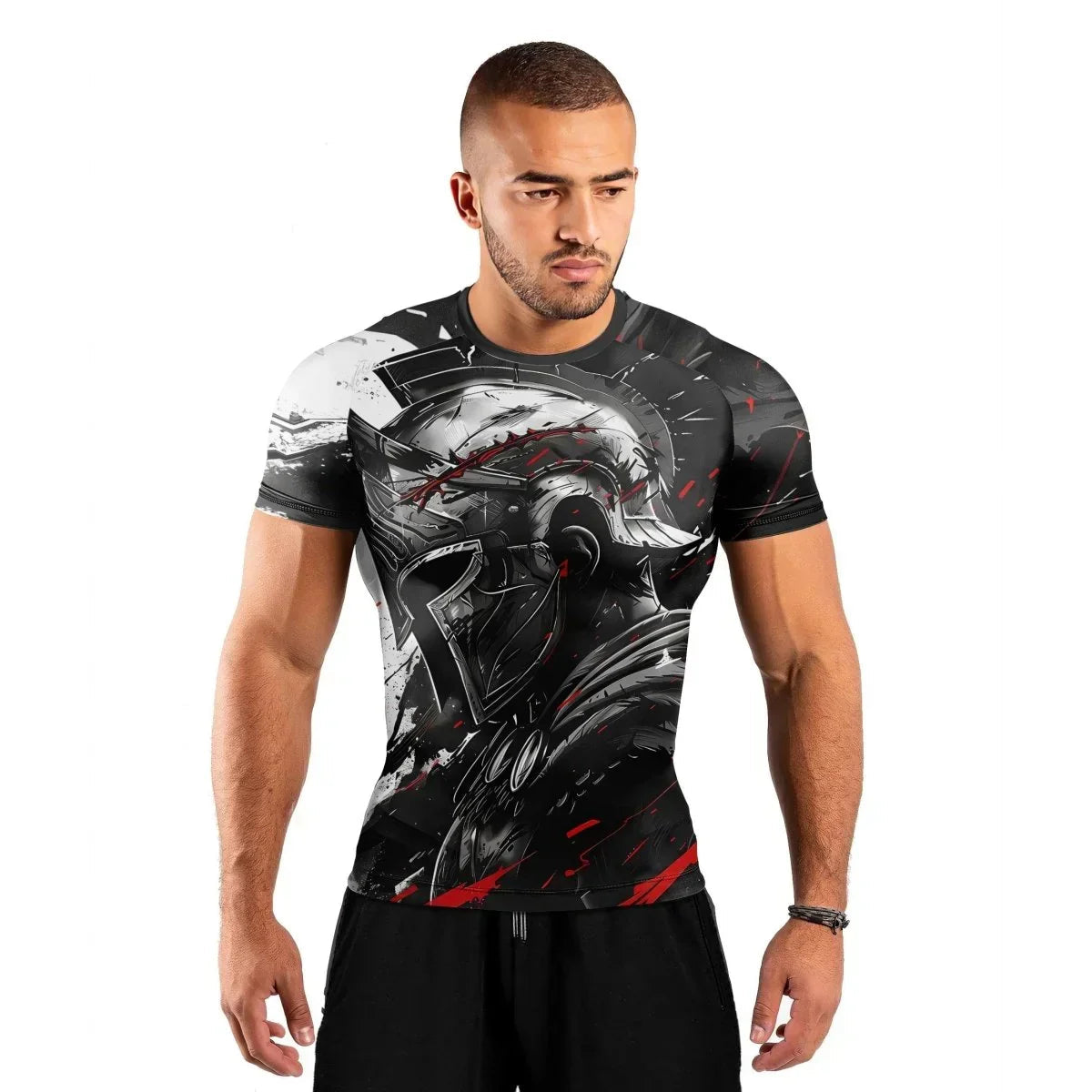 Spartan Warrior Soul Men's Short Sleeve Rash Guard