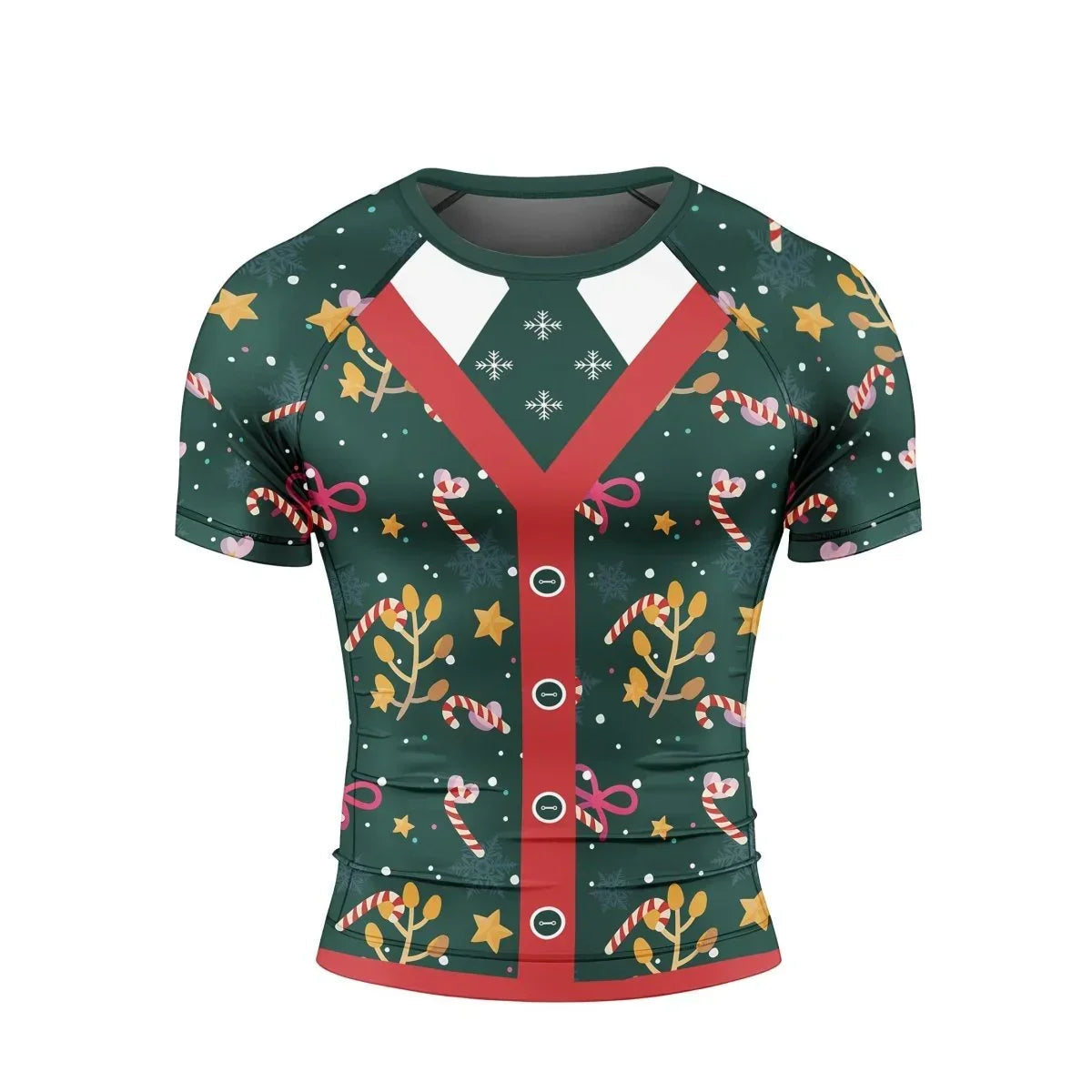 Merry Xmas Short Sleeve Rash Guard