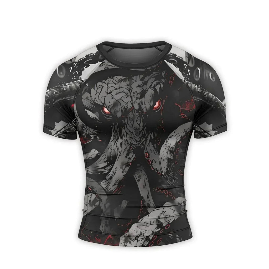 Darkness Cthulhu Men's Short Sleeve Rash Guard