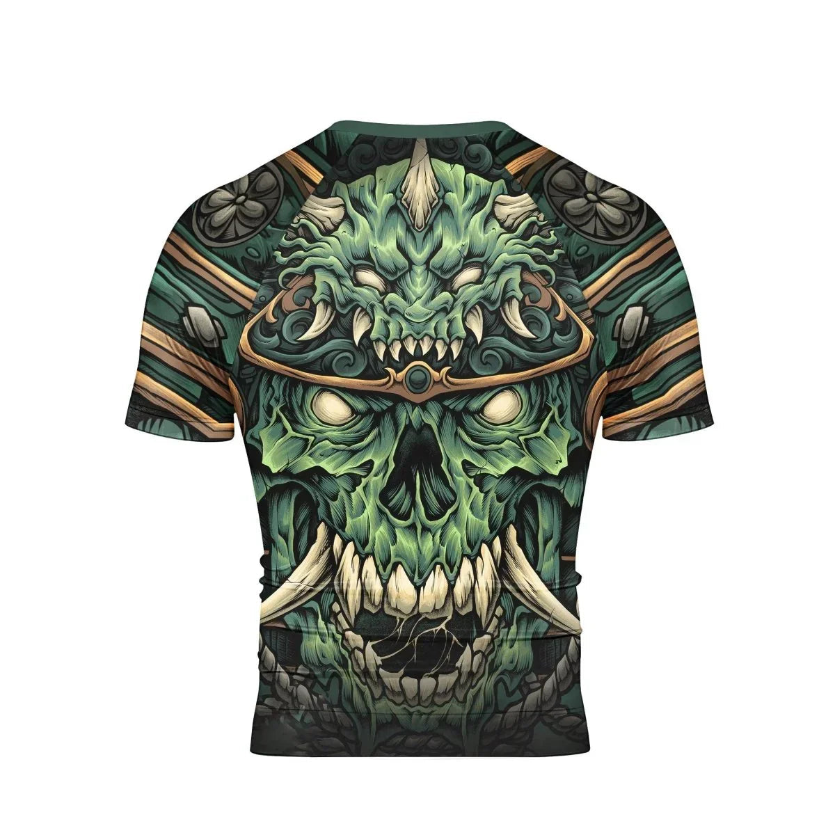 Evil Japanese Samurai Short Sleeve Rash Guard
