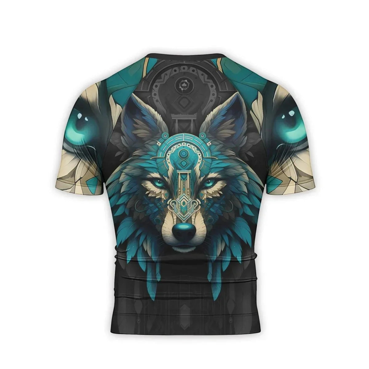 Wolf Tribal Men's Short Sleeve Rash Guard
