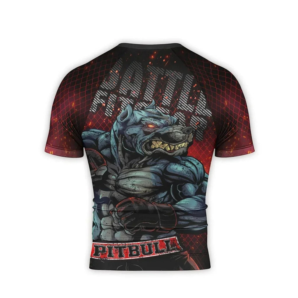 Pitbull Men's Short Sleeve Rash Guard