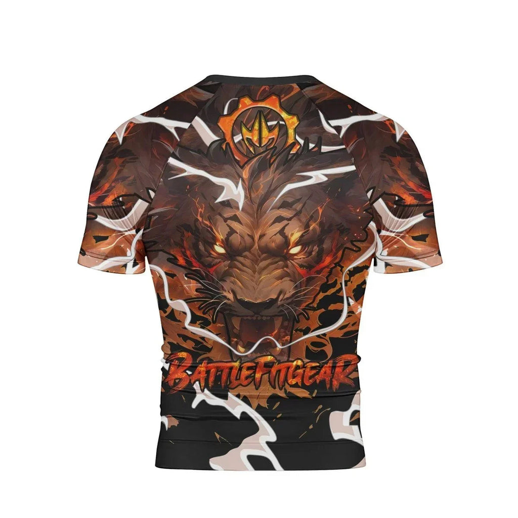 Thunder Lion Short Sleeve Rash Guard