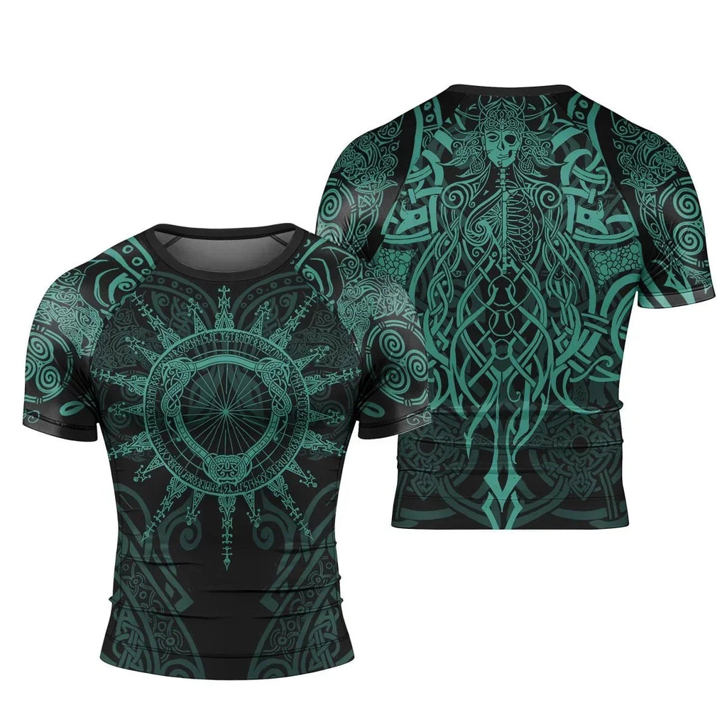 Viking Rune Celtic Men's Short Sleeve Rash Guard