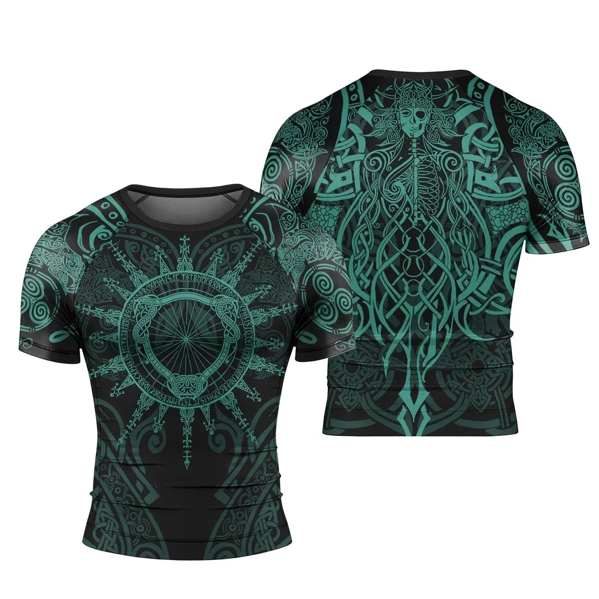 Viking Rune Celtic Men's Short Sleeve Rash Guard
