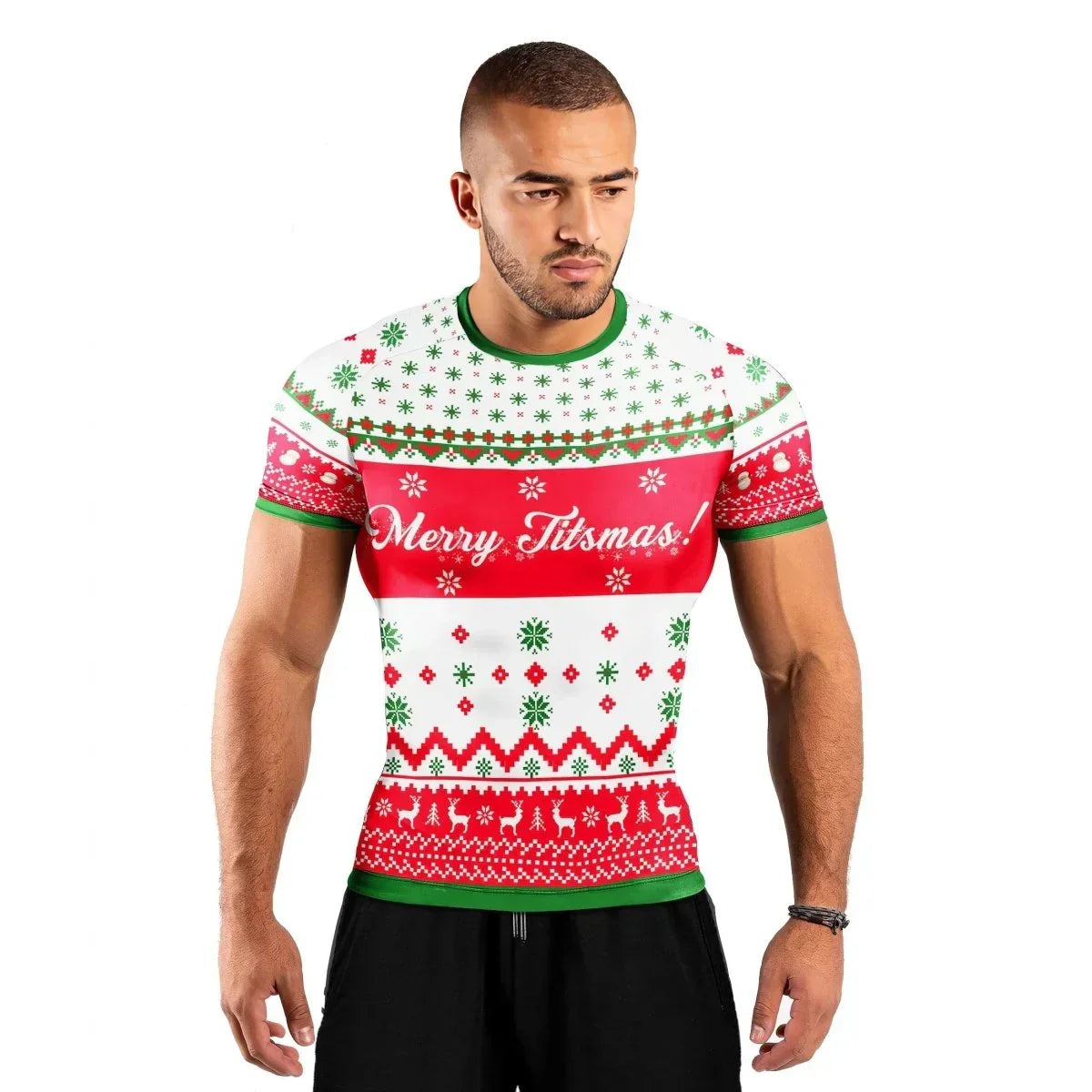 Merry Jitsmas Short Sleeve Rash Guard