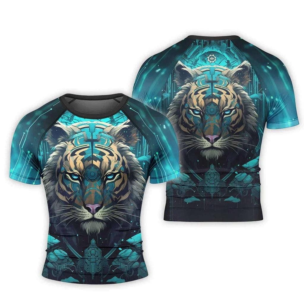 Tiger Light Men's Short Sleeve Rash Guard