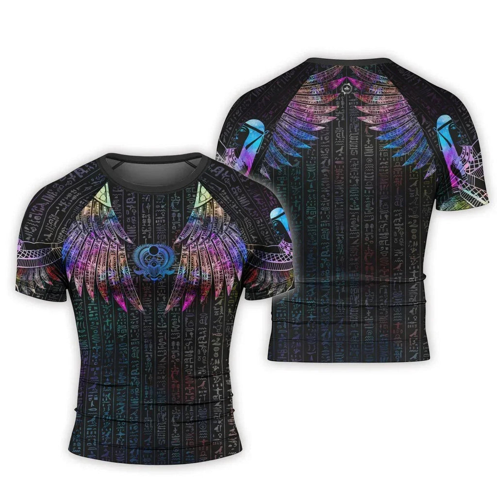 Goddess Of Motherly Love Aset Men's Short Sleeve Rash Guard