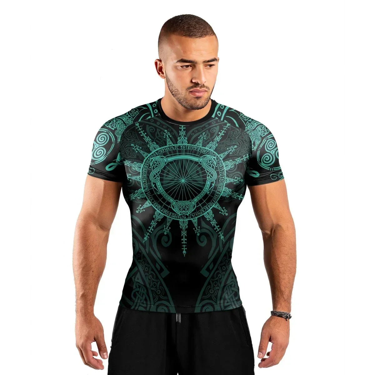 Viking Rune Celtic Men's Short Sleeve Rash Guard