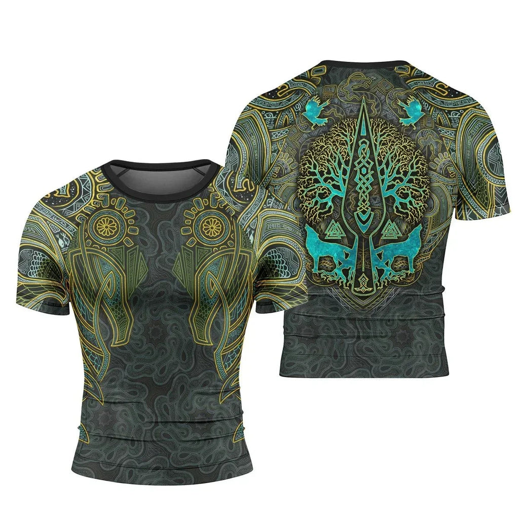 Viking Wildlife Natural Short Sleeve Rash Guard