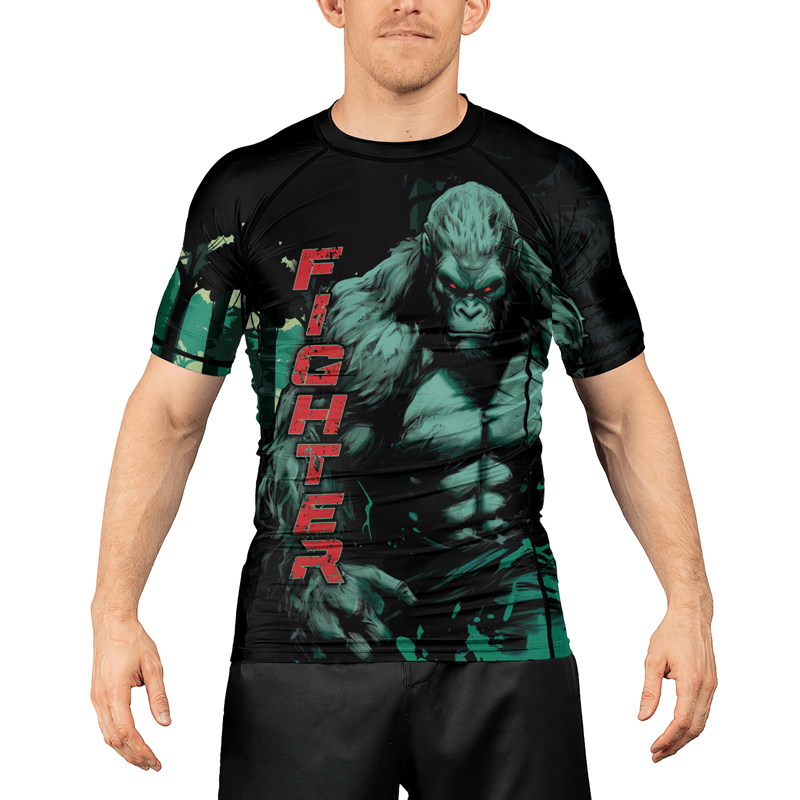 Rashninja Jungle Titan Gorilla Men's Short Sleeve Rash Guard