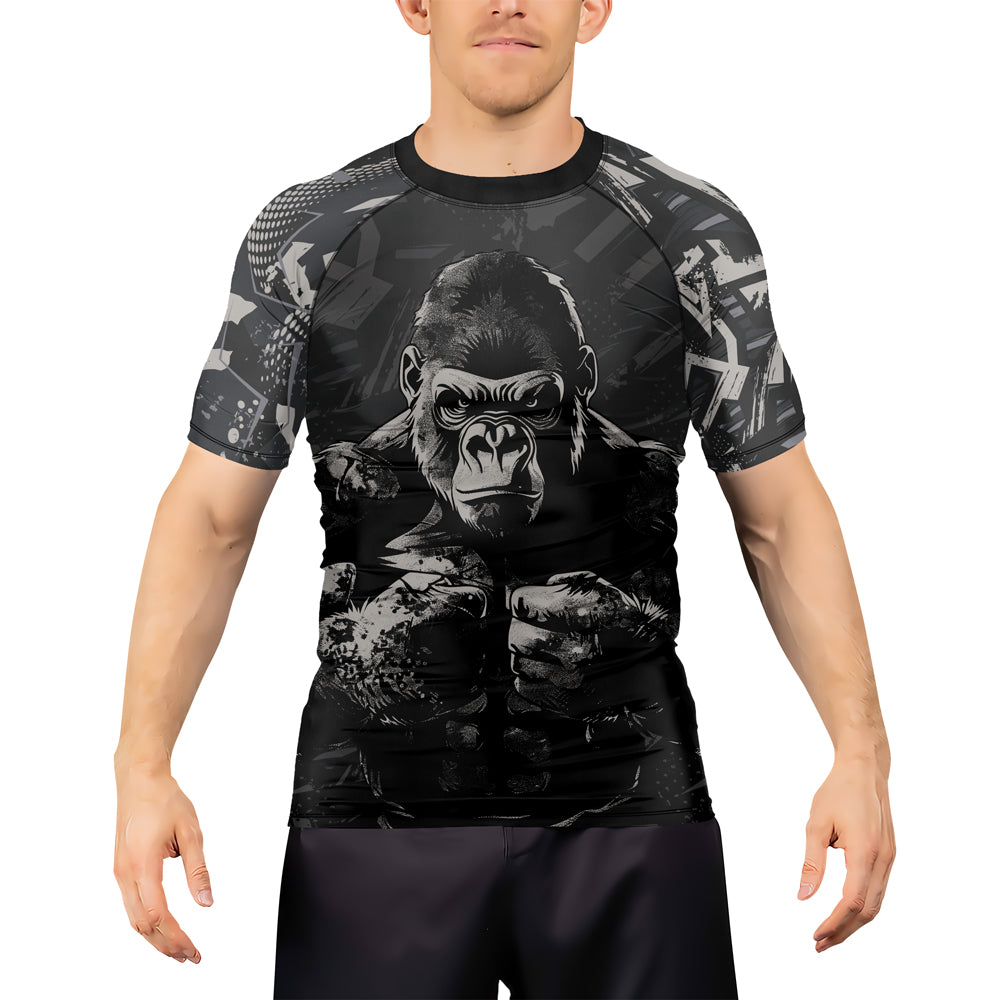 Rashninja Gorilla Forest Titan Men's Short Sleeve Rash Guard