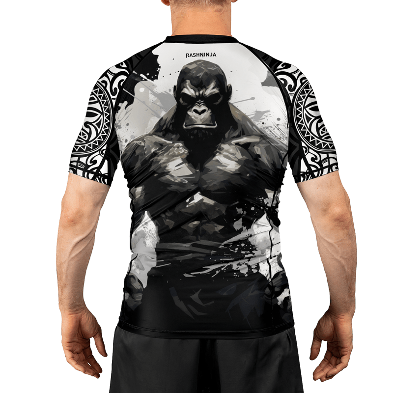 Rashninja Gorilla Jungle Monarch Men's Short Sleeve Rash Guard