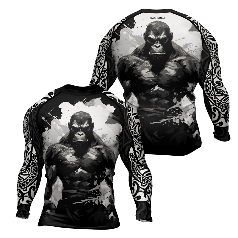 Rashninja Gorilla Jungle Monarch Men's Long Sleeve Rash Guard