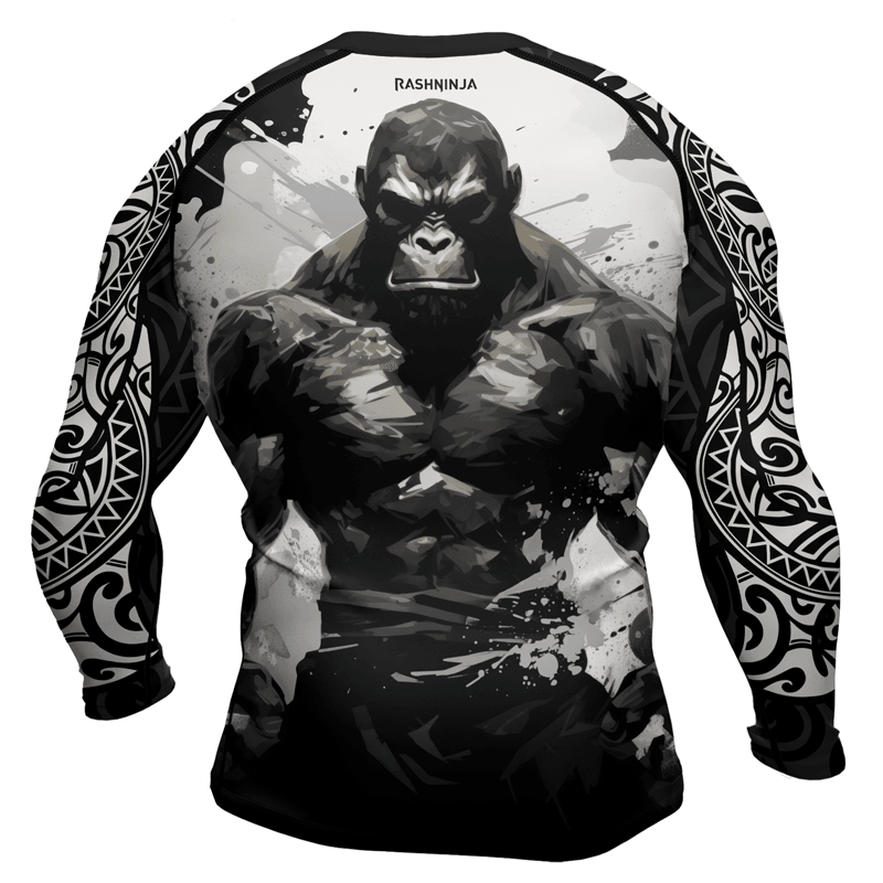 Rashninja Gorilla Jungle Monarch Men's Long Sleeve Rash Guard