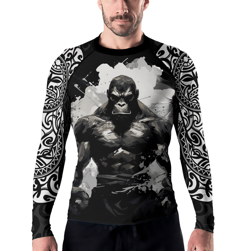 Rashninja Gorilla Jungle Monarch Men's Long Sleeve Rash Guard