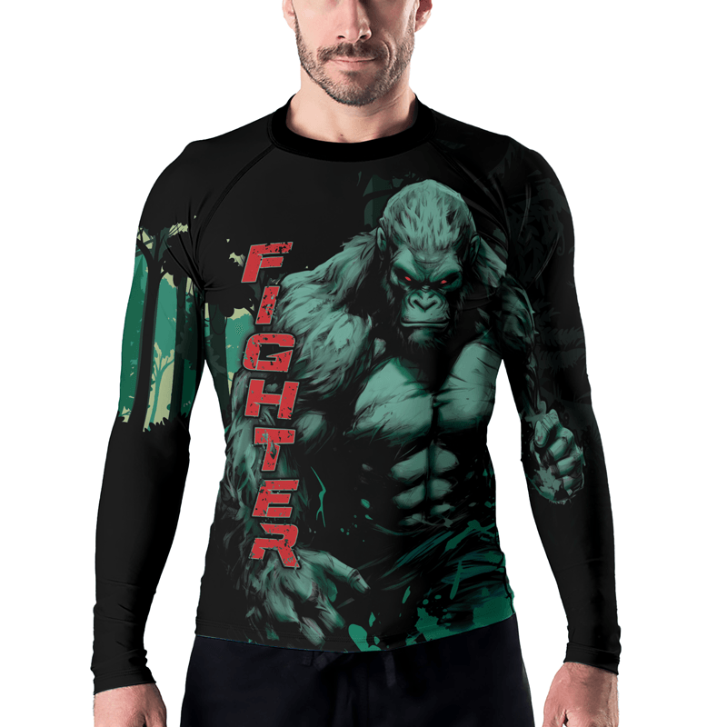 Rashninja Jungle Titan Gorilla Men's Long Sleeve Rash Guard