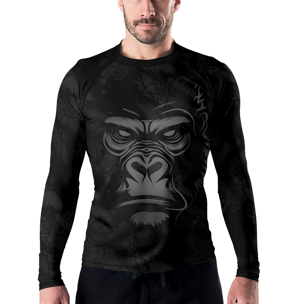 Rashninja Gorilla Jiu Jitsu Beast Men's Long Sleeve Rash Guard