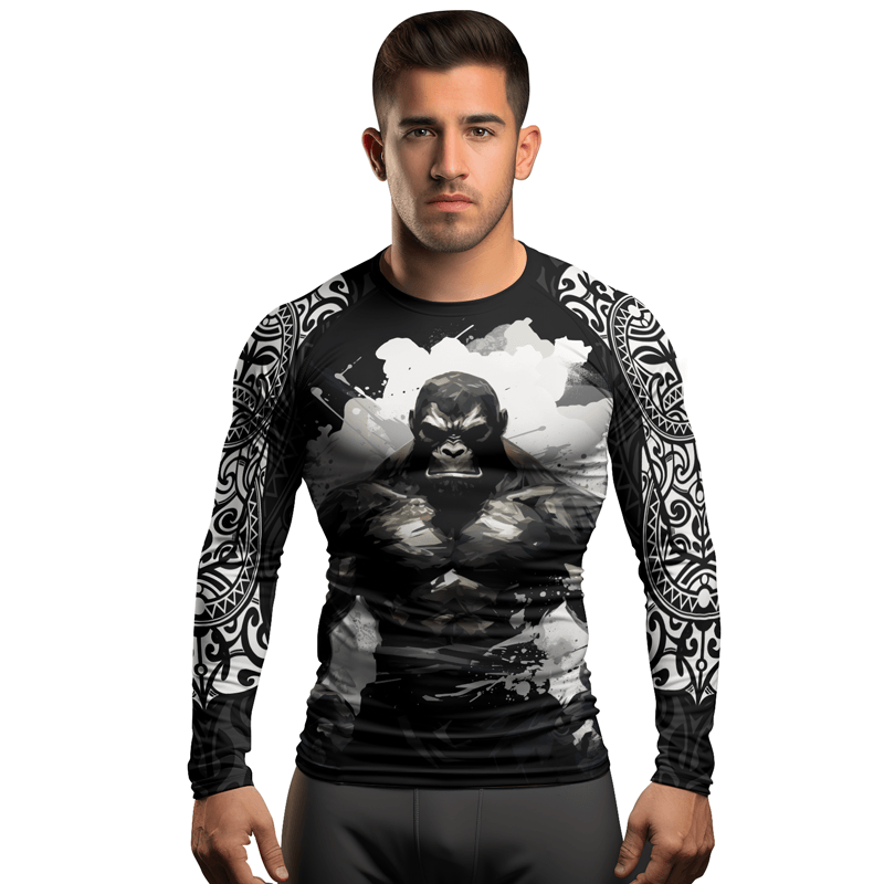 Rashninja Gorilla Jungle Monarch Men's Long Sleeve Rash Guard