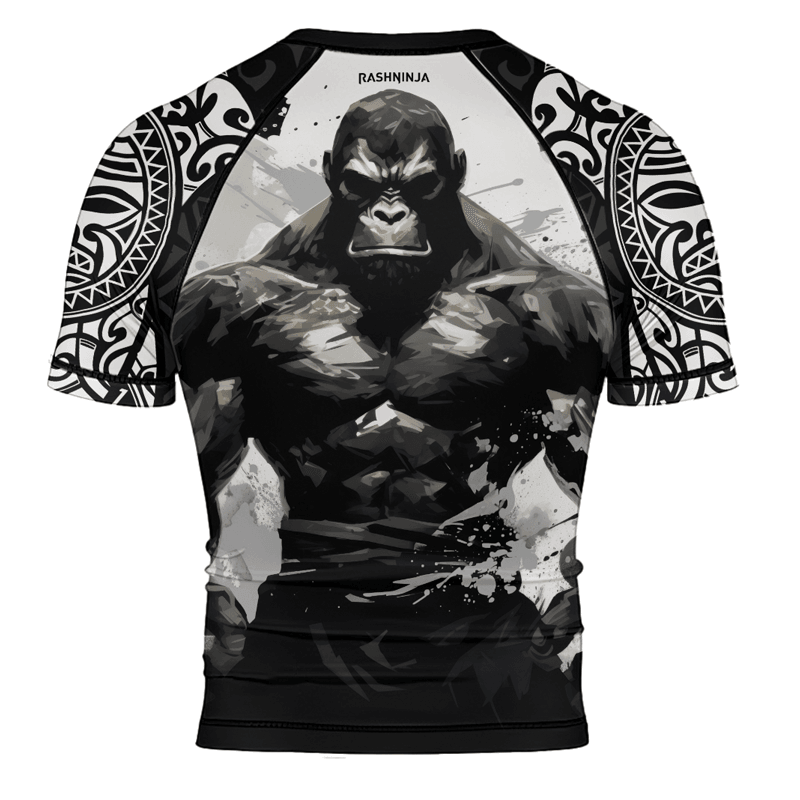 Rashninja Gorilla Jungle Monarch Men's Short Sleeve Rash Guard