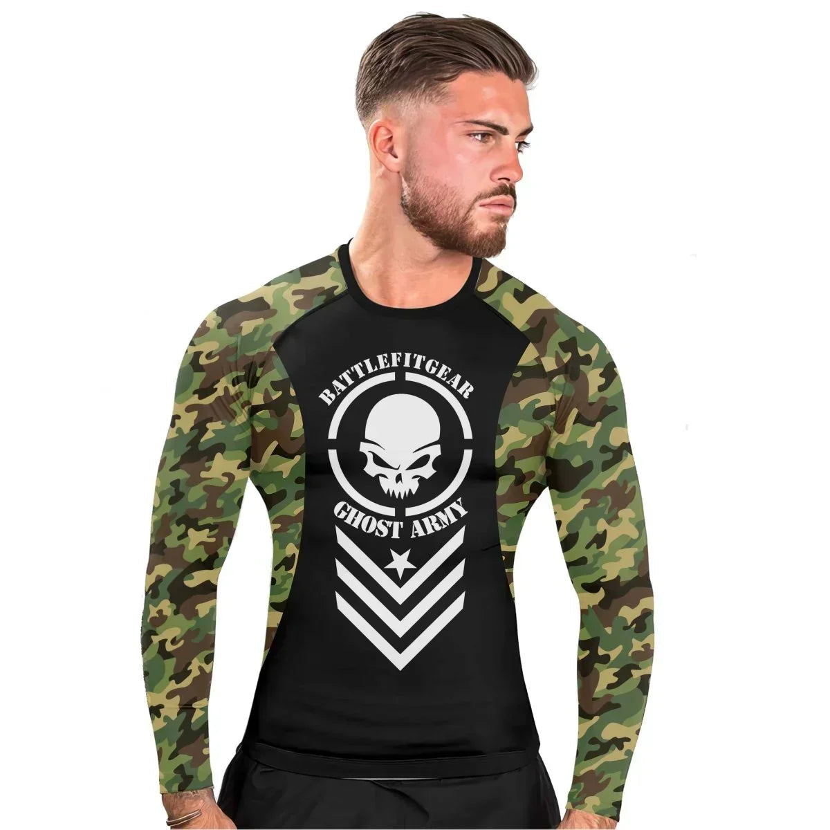Ghost Army Men's Long Sleeve Rash Guard
